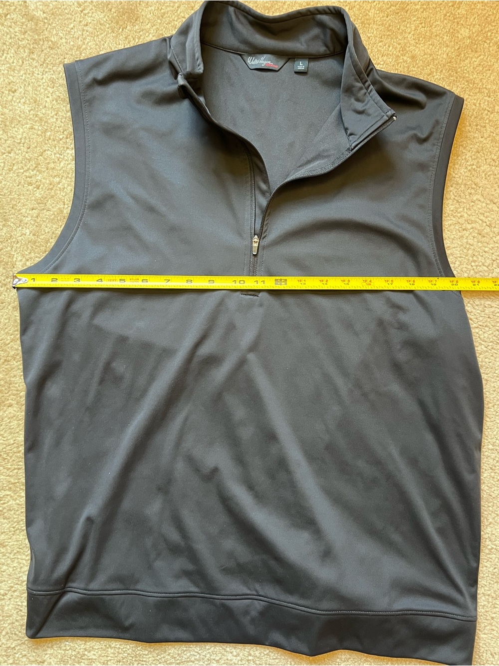 Lot of 2 Walter Hagen Mens Golf Vests Black & Slate Grey Size Large Quarter Zip - Picture 6 of 8